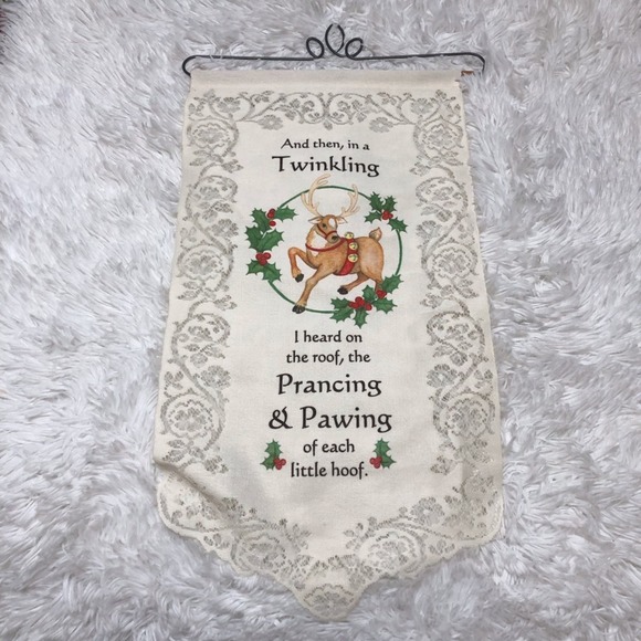 None Other - Reindeer Christmas Wall Hanging Wall Decor
